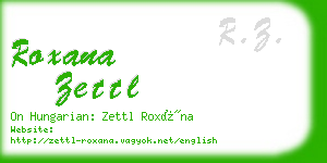 roxana zettl business card